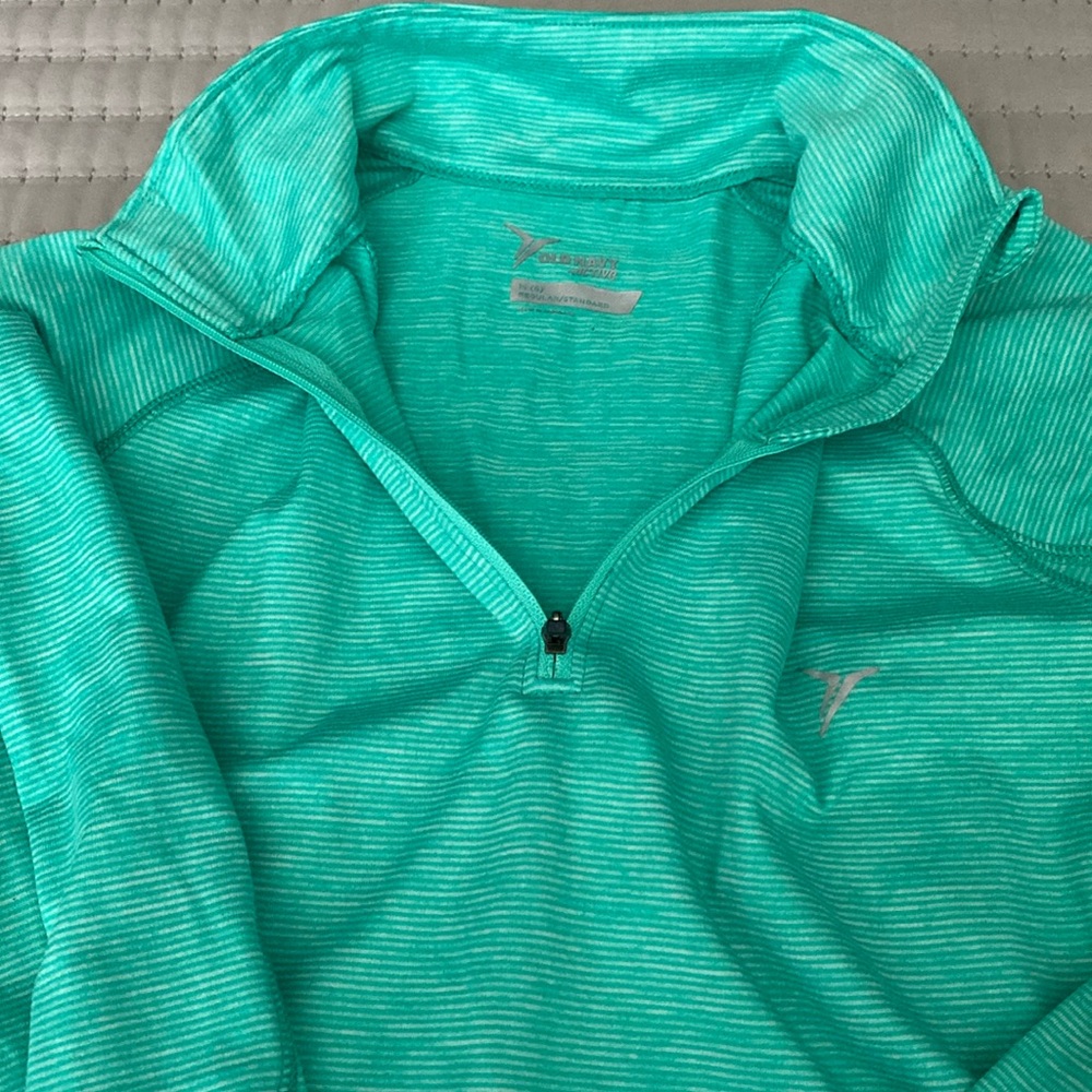 Old navy active GIRLS sz medium ( 8) aqua / teal green blue active pullover - Picture 2 of 6